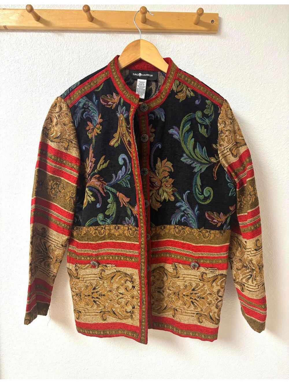 Sag Harbor Quilted Tapestry Coat Jacket